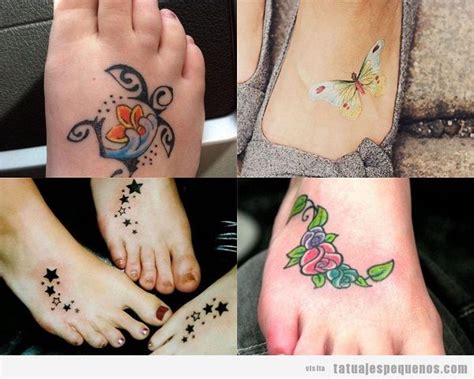 tatuajes pie mujer pequeos|Tatuajes pequeños en el pie: + 30 bonitos diseños en。